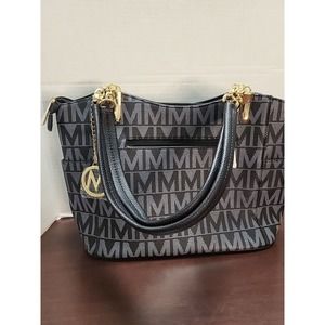 EndedEndedMia K Farrow‎ Signature Collection Top Handle Purse PU Faux...